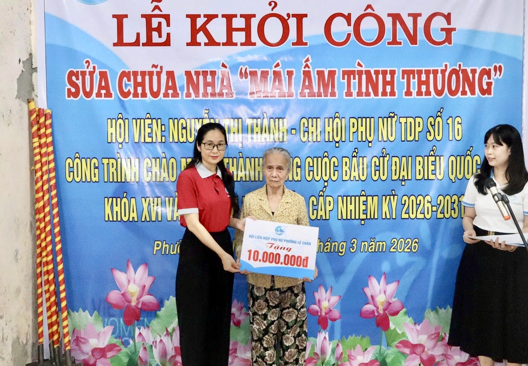 Khởi công sửa chữa nhà “Mái ấm tình thương” cho hội viên phụ nữ có hoàn cảnh khó khăn phường Lê Chân