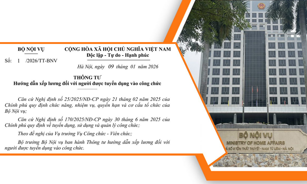 Bộ Nội vụ hướng dẫn chi tiết cách xếp lương cho công chức tuyển dụng từ ngày 1/3/2026