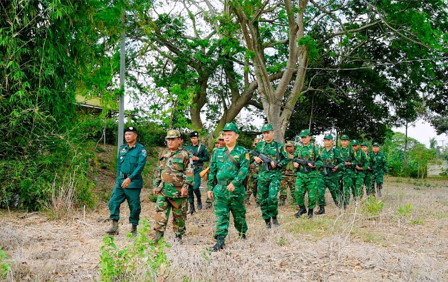 Tây Ninh: Đồn Biên phòng Sông Trăng tuần tra song phương bảo vệ biên giới