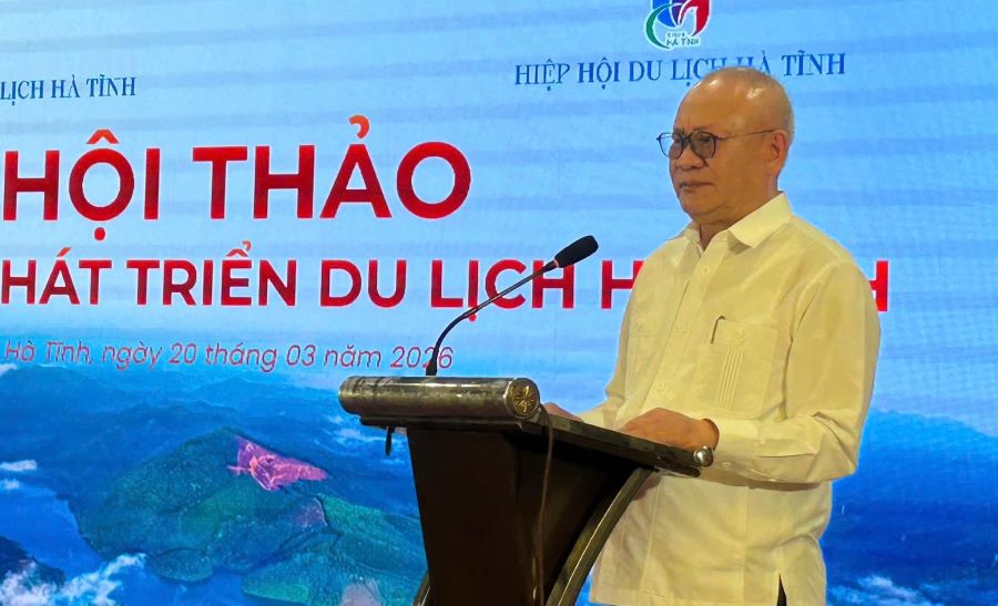 Ông Nguyễn Mạnh Thản, Phó Chủ tịch Hiệp hội Du lịch Việt Nam phát biểu tại hội thảo Ông Nguyễn Mạnh Thản, Phó Chủ tịch Hiệp hội Du lịch Việt Nam phát biểu tại hội thảo