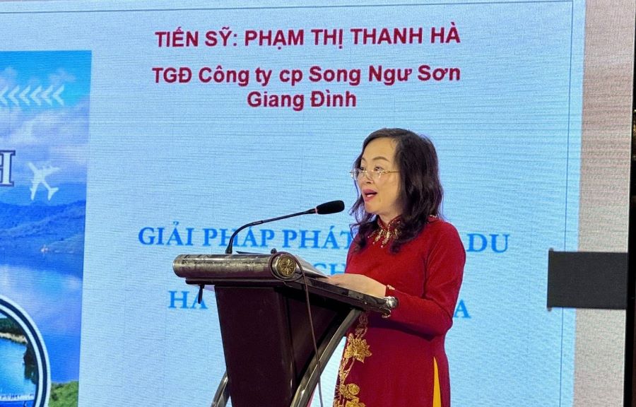 Bà Phạm Thị Thanh Hà phát biểu tại hội thảo Bà Phạm Thị Thanh Hà phát biểu tại hội thảo