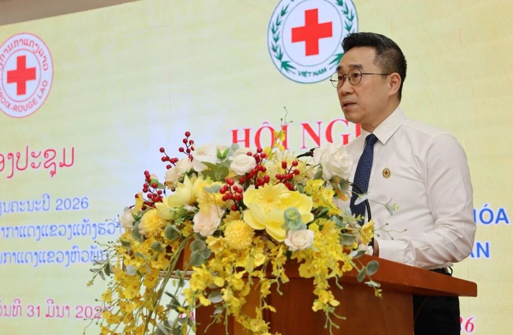 Ph&oacute; Chủ tịch, Tổng Thư k&yacute; Trung ương Hội CTĐ Việt Nam Nguyễn Hải Anh ph&aacute;t biểu tại hội nghị.