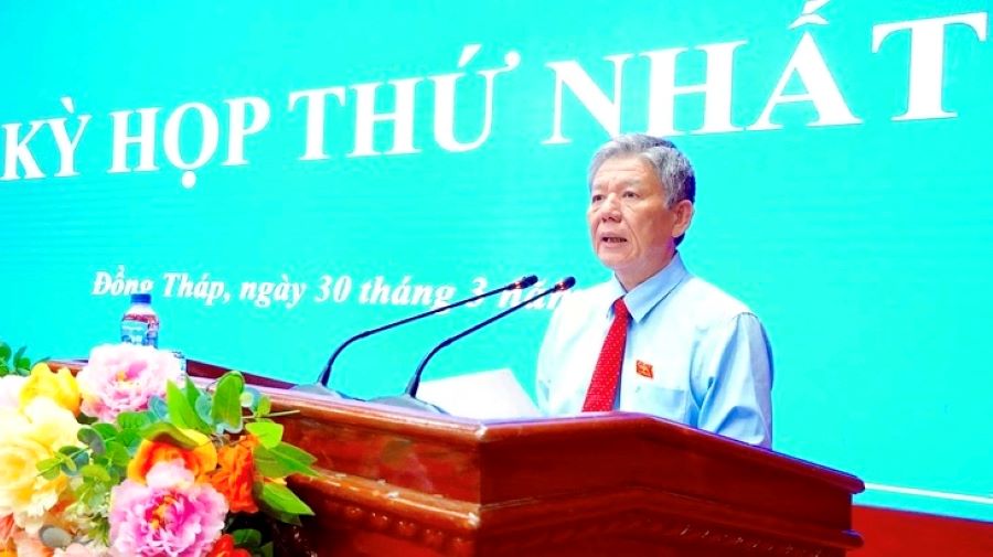 &Ocirc;ng Ng&ocirc; Ch&iacute; Cường, Ủy vi&ecirc;n Trung ương Đảng, B&iacute; thư Tỉnh ủy, được bầu giữ chức Chủ tịch HĐND tỉnh Đồng Th&aacute;p