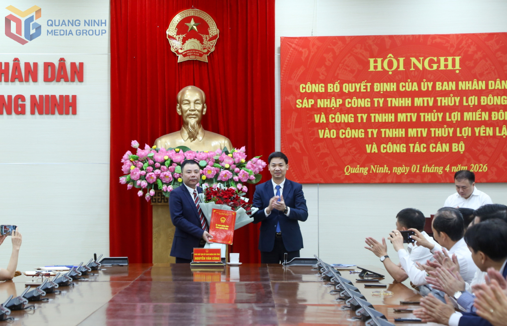 Quảng Ninh: Công bố quyết định sáp nhập các công ty thủy lợi và kiện toàn công tác cán bộ