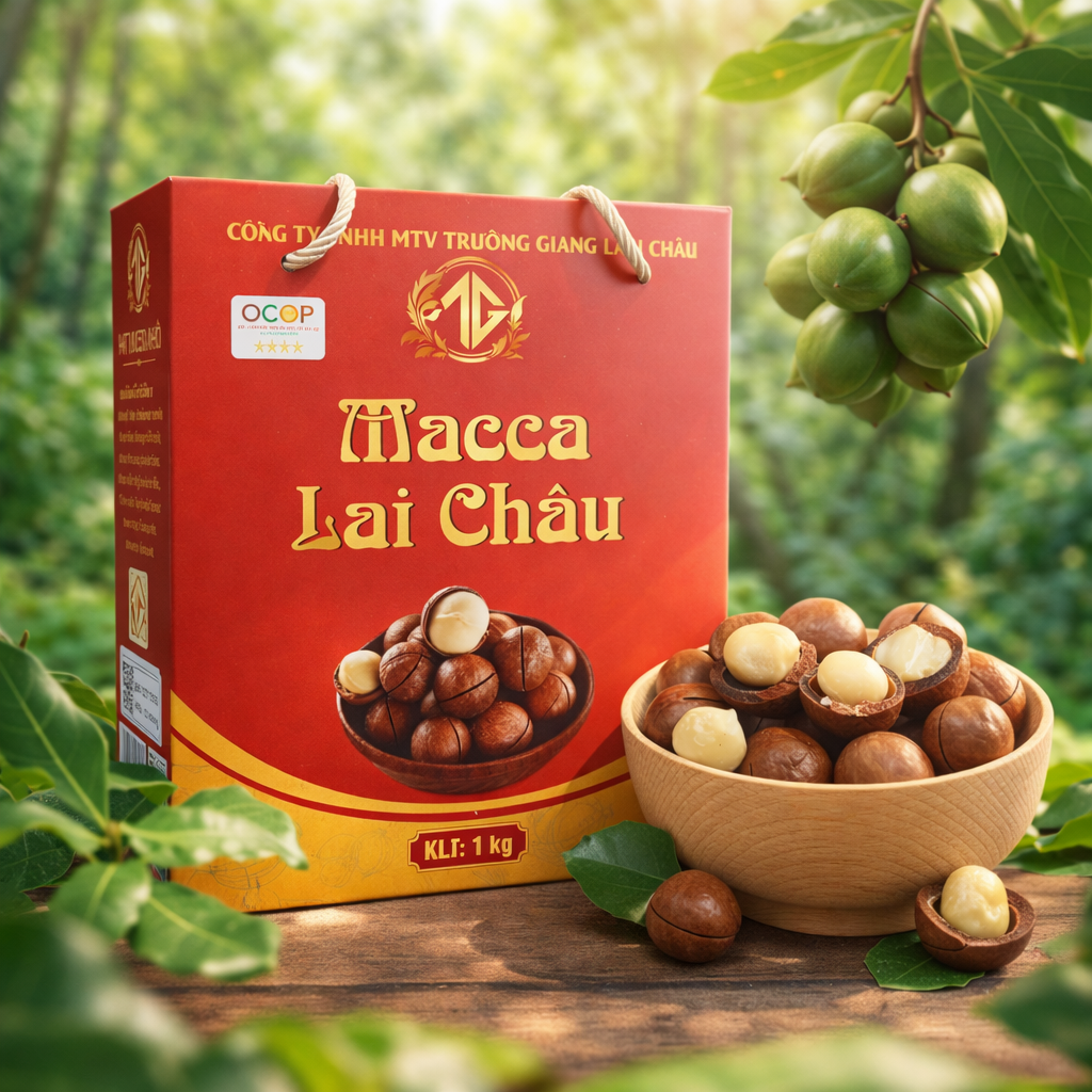 Mắc-ca Trường Giang của C&ocirc;ng ty TNHH Một th&agrave;nh vi&ecirc;n Trường Giang Lai Ch&acirc;u