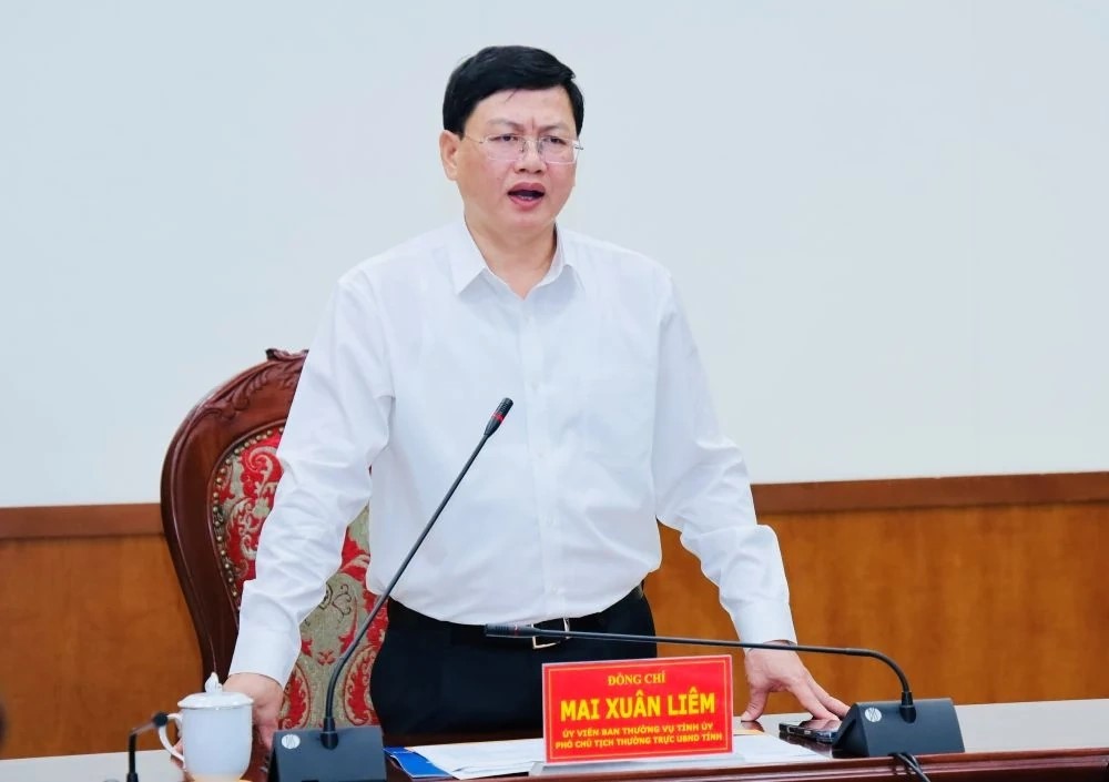 Ph&oacute; Chủ tịch Thường trực UBND tỉnh Mai Xu&acirc;n Li&ecirc;m kết luận hội nghị.