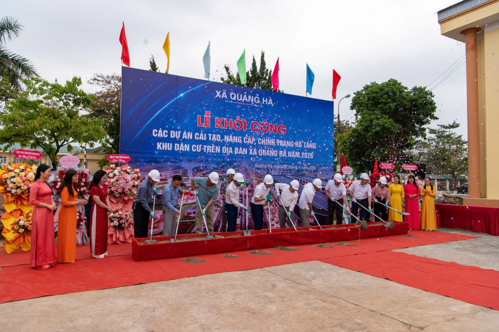 Quảng Ninh: Xã Quảng Hà khởi công các dự án cải tạo, nâng cấp, chỉnh trang hạ tầng khu dân cư
