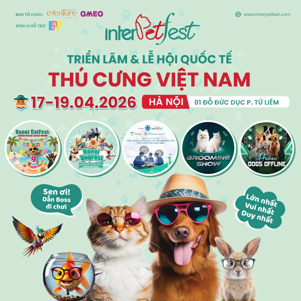 InterPet Fest Hà Nội 2026: Cầu nối đưa ngành thú cưng vươn tầm châu Á