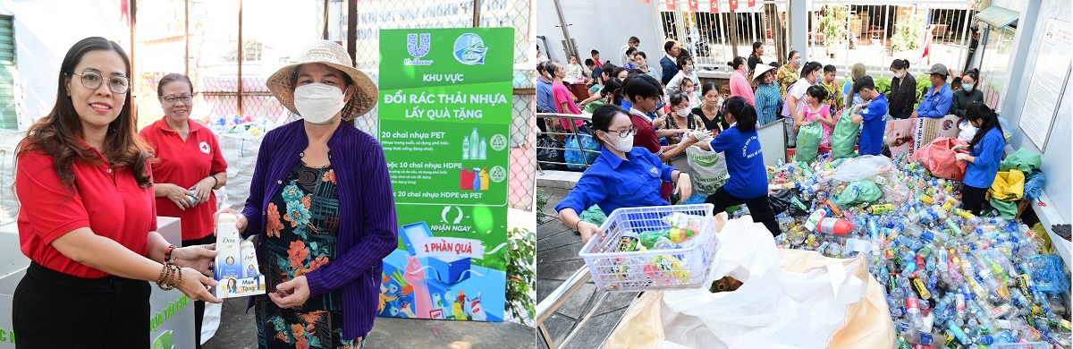 C&aacute;c hoạt động thu gom & ph&acirc;n loại r&aacute;c thải nhựa do Unilever triển khai trong giai đoạn 2023 - 2024