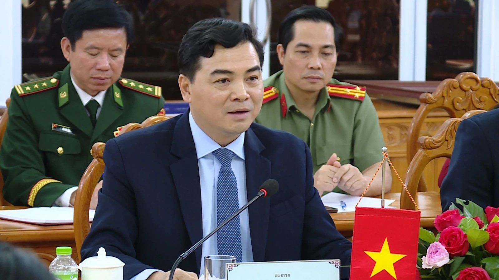 Đồng ch&iacute; Nguyễn Ho&agrave;i Anh, Ủy vi&ecirc;n Trung ương Đảng Cộng sản Việt Nam, Ph&oacute; B&iacute; thư Tỉnh ủy, Chủ tịch UBND tỉnh Thanh H&oacute;a ph&aacute;t biểu tại buổi hội đ&agrave;m.