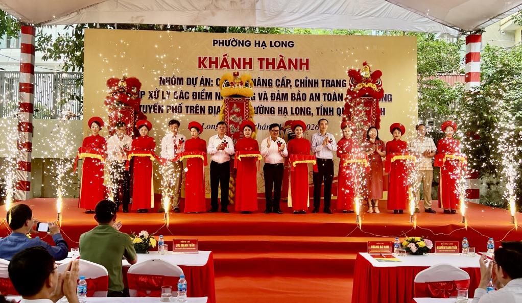 Quảng Ninh: Khánh thành nhóm dự án chỉnh trang đô thị, xử lý ngập úng trên địa bàn phường Hạ Long