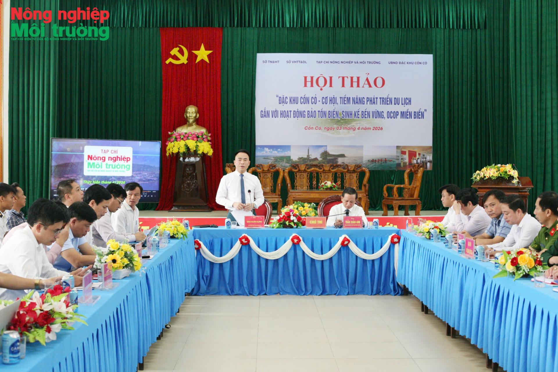 Hội thảo &ldquo;Đặc khu Cồn Cỏ &ndash; Cơ hội, tiềm năng ph&aacute;t triển du lịch gắn với bảo tồn biển, sinh kế bền vững, OCOP miền biển&rdquo; thu h&uacute;t sự tham gia của đ&ocirc;ng đảo nh&agrave; quản l&yacute;, chuy&ecirc;n gia v&agrave; doanh nghiệp