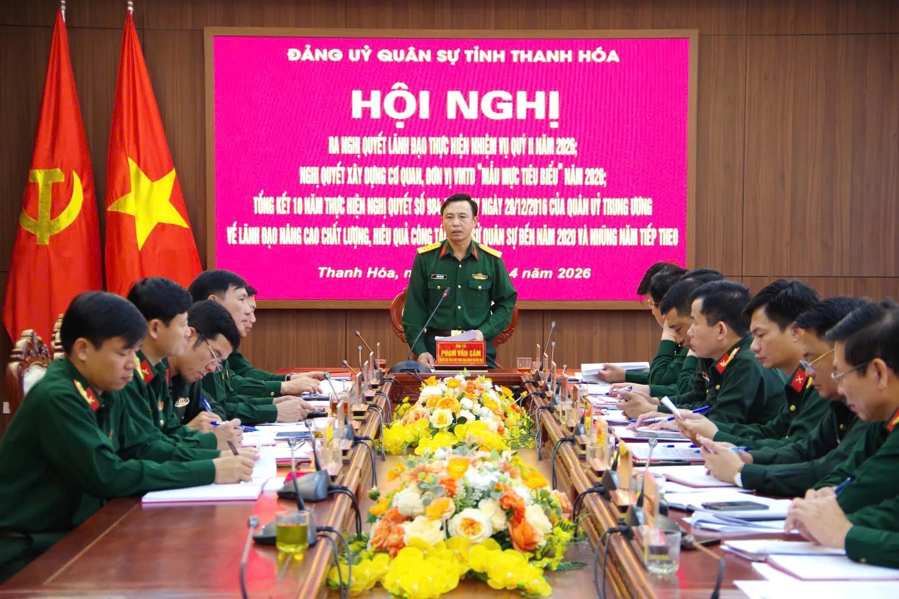 Đảng ủy Quân sự tỉnh Thanh Hóa ra nghị quyết lãnh đạo thực hiện nhiệm vụ quý II năm 2026