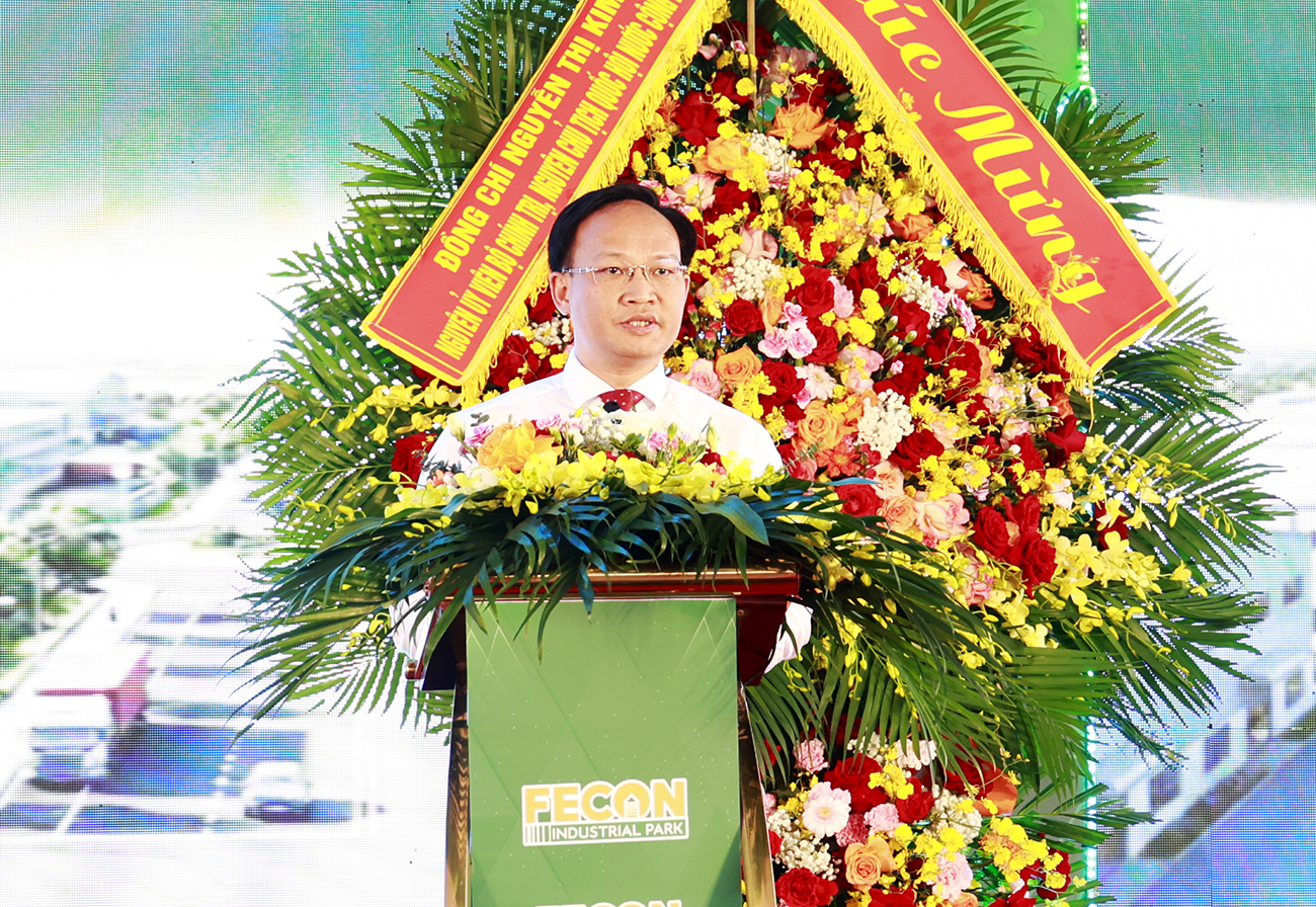 Ph&oacute; Chủ tịch UBND tỉnh Bắc Ninh Phạm Văn Thịnh ph&aacute;t biểu tại lễ khởi c&ocirc;ng.