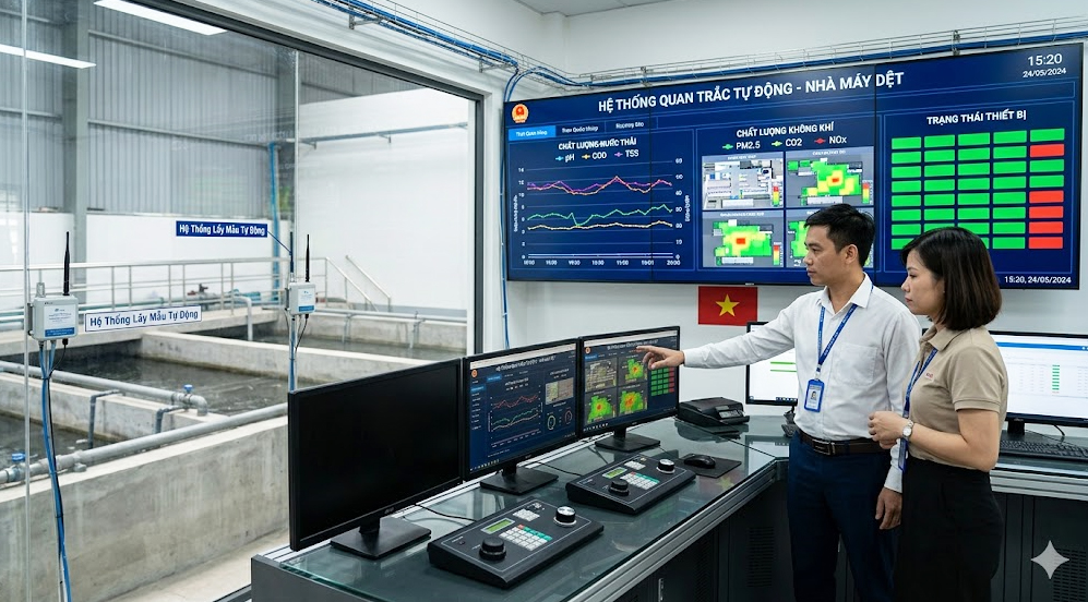 Tăng cường rà soát, kiểm tra, giám sát hệ thống quan trắc tự động nước thải, khí thải