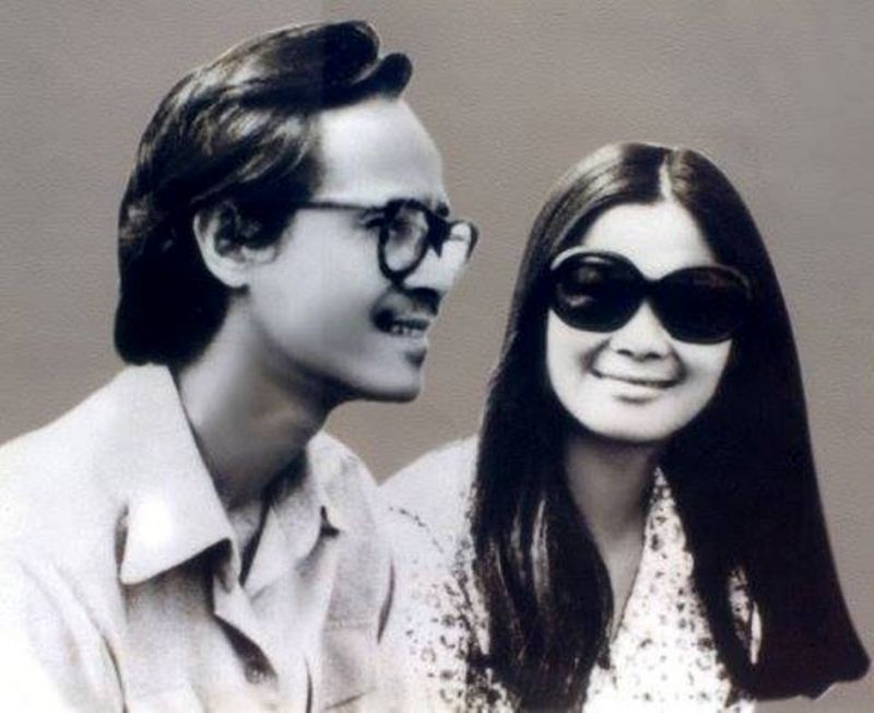 Nhạc sĩ Trịnh C&ocirc;ng Sơn v&agrave; Ca sỹ Kh&aacute;nh Ly tại Huế.