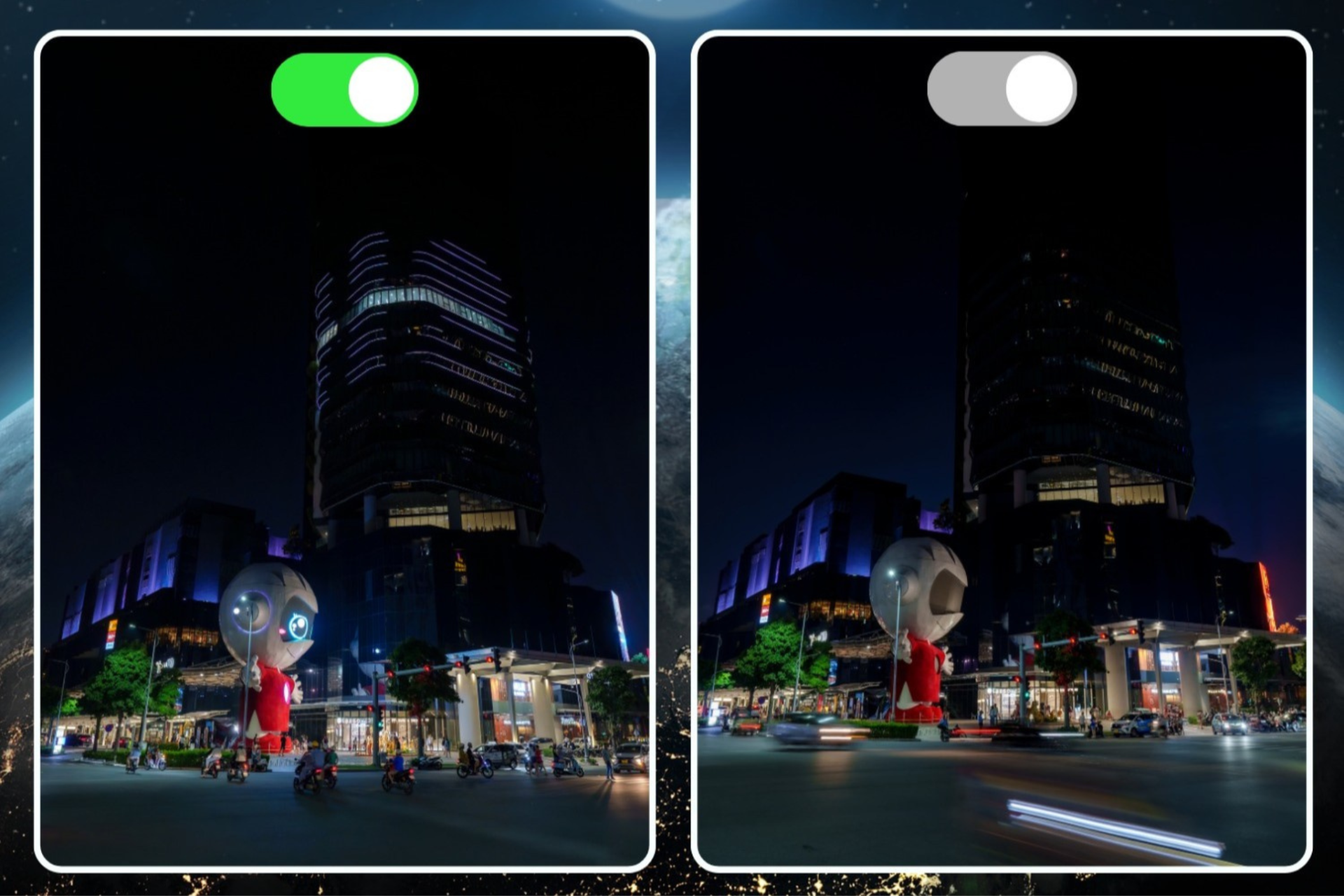 Tắt đ&egrave;n hưởng ứng Giờ Tr&aacute;i đất tại Quảng trường BESO, TTTM Thiso Sala