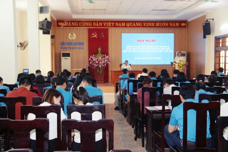 Công đoàn Thanh Hóa giao ban công tác phát triển đoàn viên và thành lập công đoàn cấp cơ sở quý I