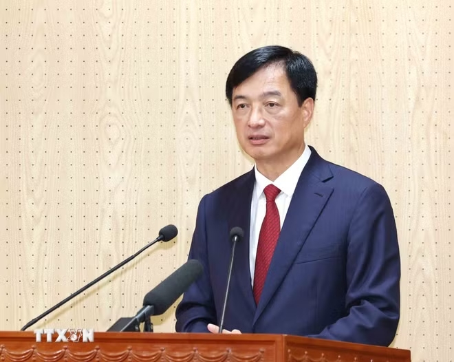 Đồng chí Nguyễn Duy Ngọc, Ủy viên Bộ Chính trị, Bí thư Trung ương Đảng, Trưởng Ban Tổ chức Trung ương phát biểu tại hội nghị - Ảnh: TTXVN Đồng chí Nguyễn Duy Ngọc, Ủy viên Bộ Chính trị, Bí thư Trung ương Đảng, Trưởng Ban Tổ chức Trung ương phát biểu tại hội nghị - Ảnh: TTXVN