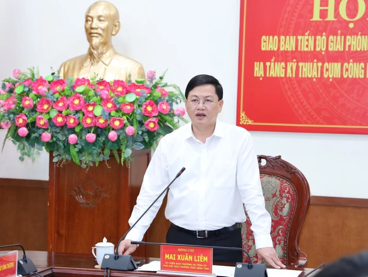 Ph&oacute; Chủ tịch Thường trực UBND tỉnh Mai Xu&acirc;n Li&ecirc;m kết luận hội nghị.