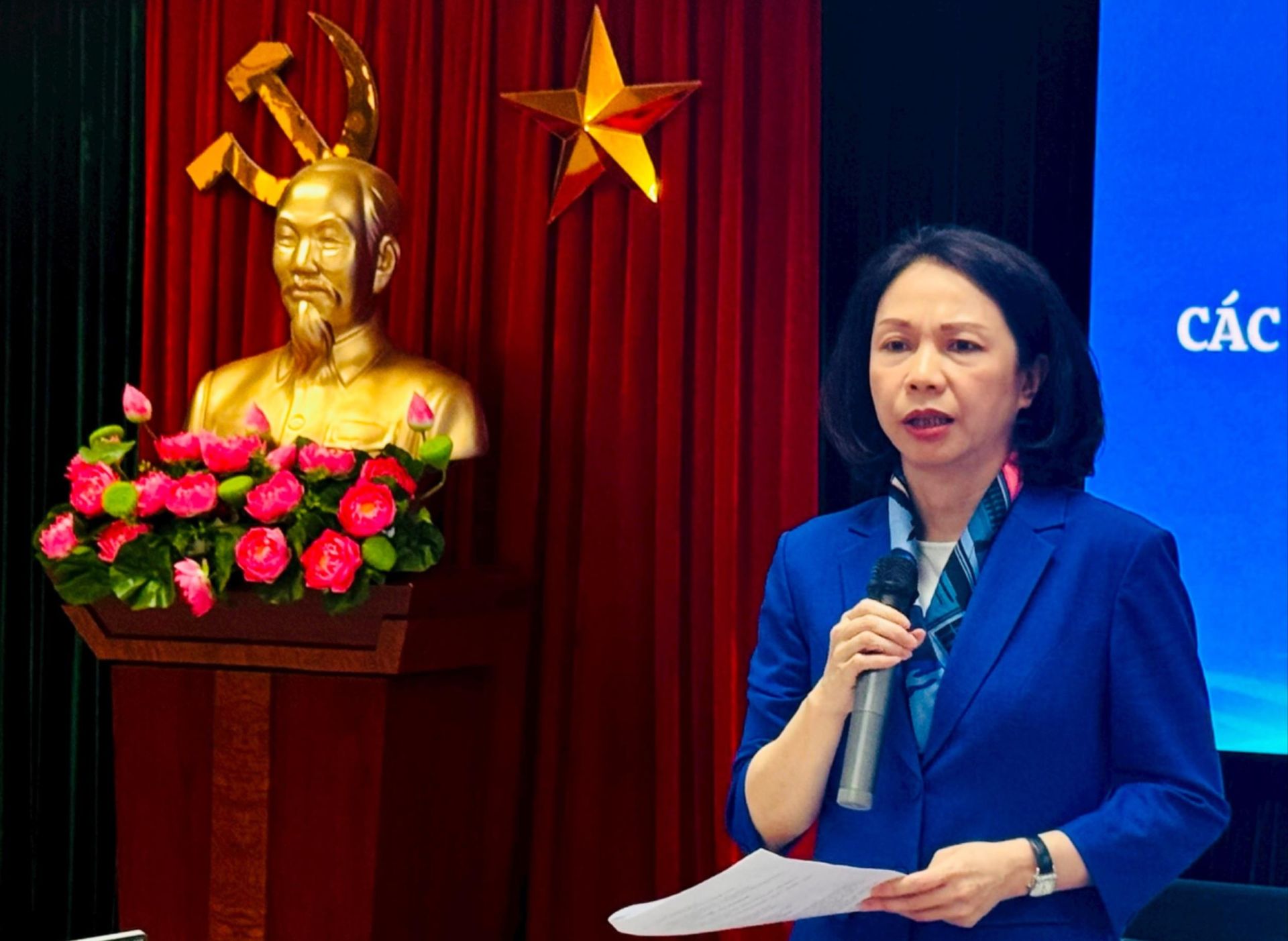 Bà Vũ Thu Hà, Phó Chủ tịch UBND TP. Hà Nội phát biểu chỉ đạo tại buổi khảo sát. Ảnh: MH Bà Vũ Thu Hà, Phó Chủ tịch UBND TP. Hà Nội phát biểu chỉ đạo tại buổi khảo sát. Ảnh: MH