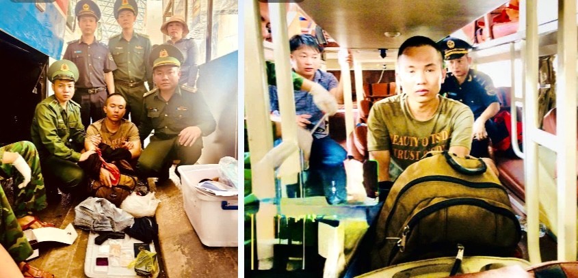 Đối tượng c&ugrave;ng tang vật bị lực lượng chức năng ph&aacute;t hiện, bắt giữ. Ảnh: CHQ