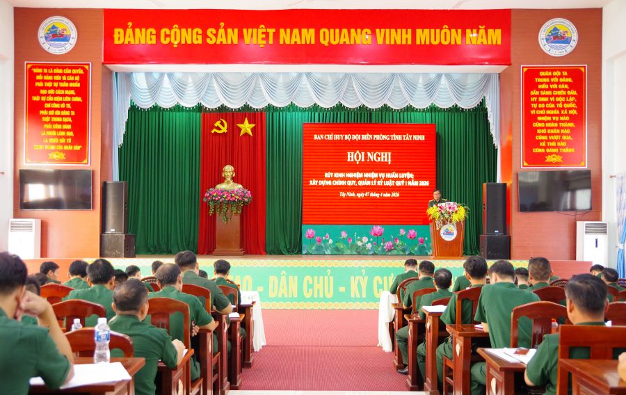 Bộ đội Biên phòng tỉnh Tây Ninh rút kinh nghiệm nhiệm vụ Huấn luyện, xây dựng chính quy, quản lý kỷ luật