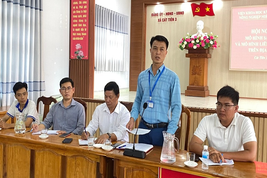 &Ocirc;ng Nguyễn Đ&igrave;nh Lập, Ph&oacute; Chủ tịch UBND x&atilde; C&aacute;t Ti&ecirc;n 3 ghi nhận v&agrave; đ&aacute;nh gi&aacute; cao hiệu quả bước đầu của dự &aacute;n