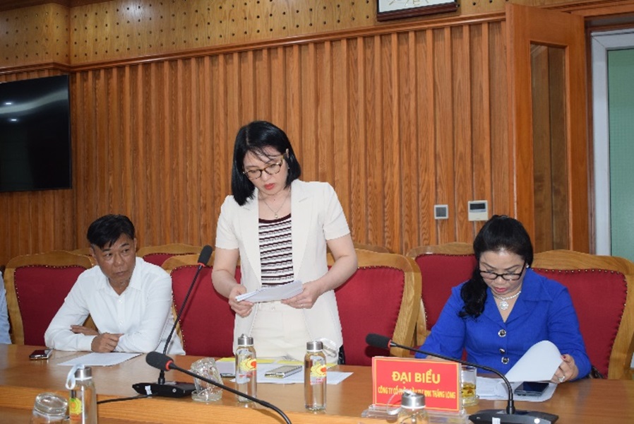 Đại diện chủ đầu tư C&ocirc;ng ty Cổ phần Đầu tư Xuất nhập khẩu Thăng Long ph&aacute;t biểu tại hội nghị