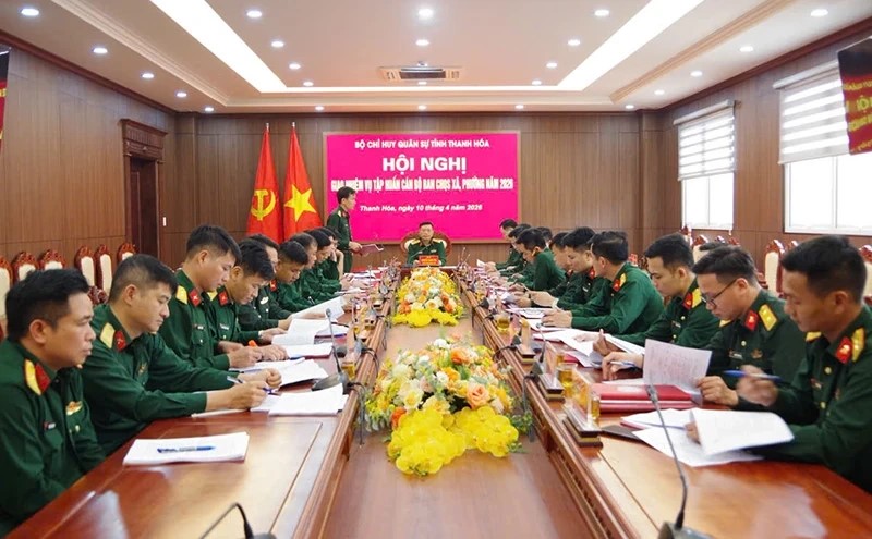 Thanh Hóa: Giao nhiệm vụ tập huấn cán bộ Ban Chỉ huy Quân sự xã, phường năm 2026