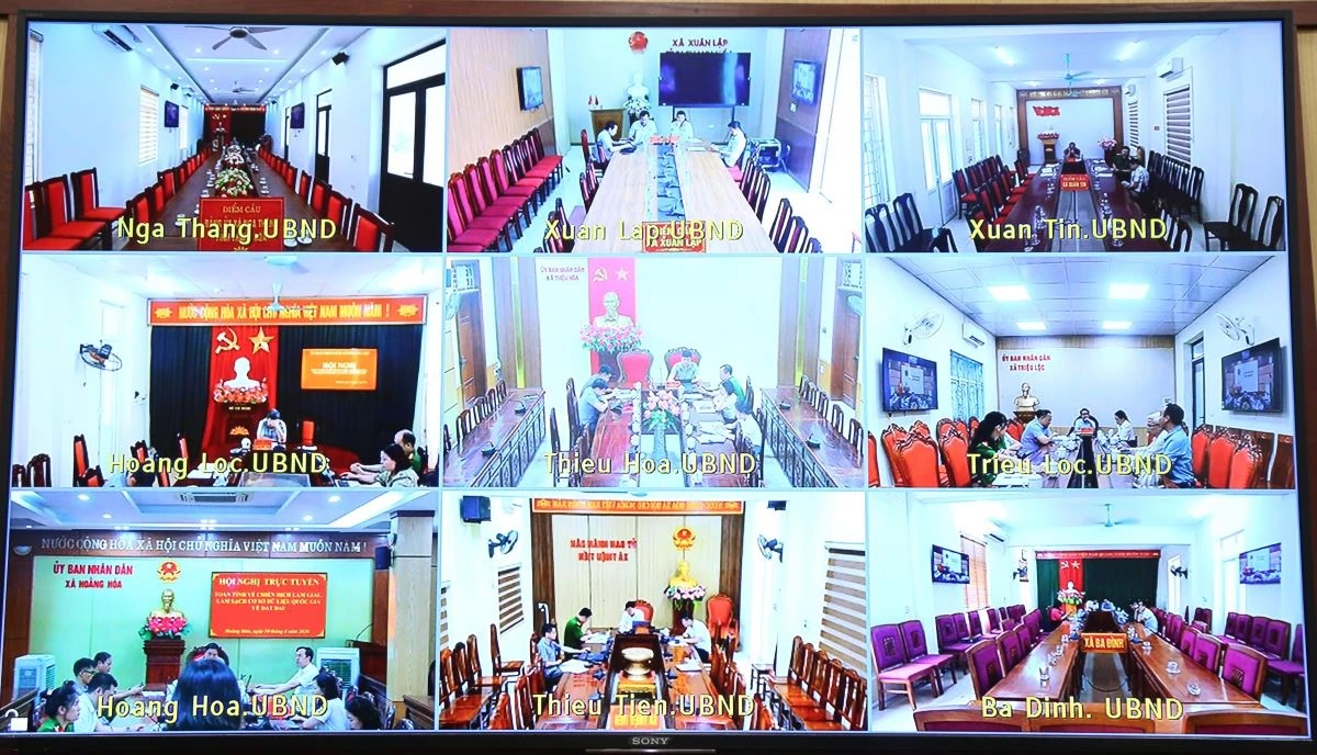 Các điểm cầu dự hội nghị trực tuyến Các điểm cầu dự hội nghị trực tuyến