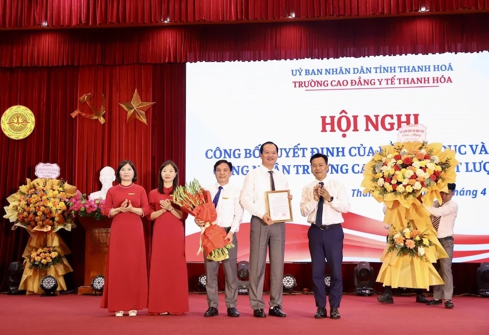 Trường Cao đẳng Y tế Thanh Hóa được công nhận đạt chuẩn chất lượng cao