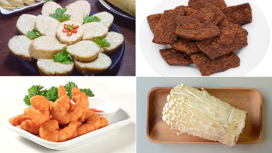 Nguy&ecirc;n liệu l&agrave;m m&oacute;n chay tứ qu&yacute;