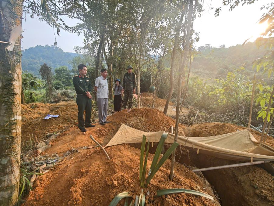 Khu vực đồi n&uacute;i thuộc địa b&agrave;n th&ocirc;n Xi Pa, x&atilde; Đakr&ocirc;ng - nơi t&igrave;m thấy 2 h&agrave;i cốt liệt sĩ