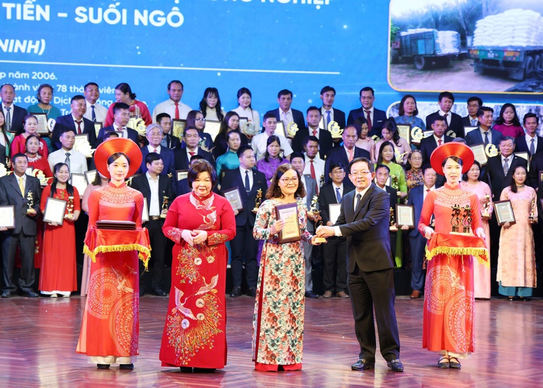 Ph&oacute; Thủ tướng Hồ Quốc Dũng trao Giải Ng&ocirc;i sao HTX - Ảnh: VGP/Gia Huy