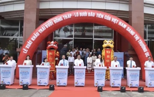 Đồng Tháp tổ chức lễ xuất khẩu lô bưởi đầu tiên sang thị trường Úc