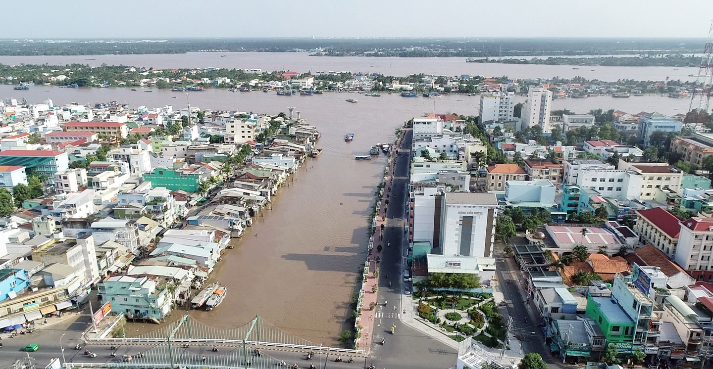 Đ&ocirc; thị Mỹ Tho trung t&acirc;m tiểu v&ugrave;ng ph&iacute;a Bắc