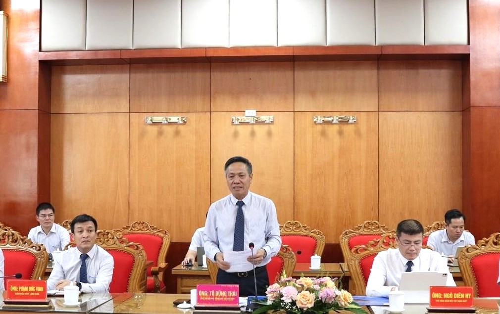 ông Tô Dũng Thái, Chủ tịch Hội đồng thành viên Tập đoàn VNPT phát biểu tại hội nghị ông Tô Dũng Thái, Chủ tịch Hội đồng thành viên Tập đoàn VNPT phát biểu tại hội nghị