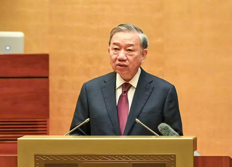 Tổng B&iacute; thư, Chủ tịch nước T&ocirc; L&acirc;m ph&aacute;t biểu chỉ đạo hội nghị. (Ảnh: DUY LINH)