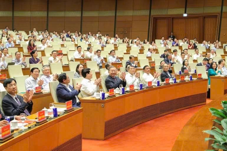 C&aacute;c đại biểu dự hội nghị tại điểm cầu Trung ương. Ảnh (DUY LINH)