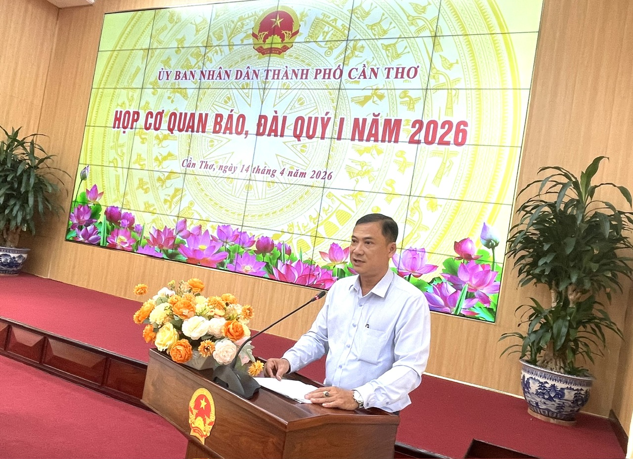 &Ocirc;ng V&otilde; Nhựt Quang Ph&oacute; Gi&aacute;m dốc Sở T&agrave;i ch&iacute;nh TP. Cần Thơ th&ocirc;ng tin t&igrave;nh h&igrave;nh kinh tế-x&atilde; hội TP. Cần Thơ qu&iacute; I/2026