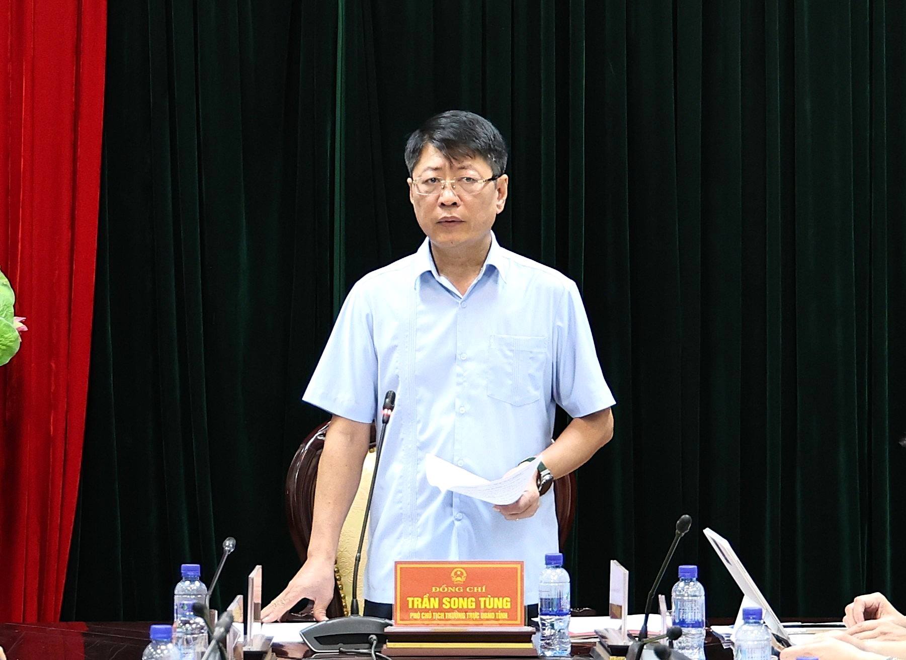 Đồng ch&iacute; Trần Song T&ugrave;ng, Ph&oacute; Chủ tịch Thường trực UBND tỉnh Ninh B&igrave;nh, Trưởng Ban Tổ chức Lễ hội ph&aacute;t biểu kết luận Hội nghị