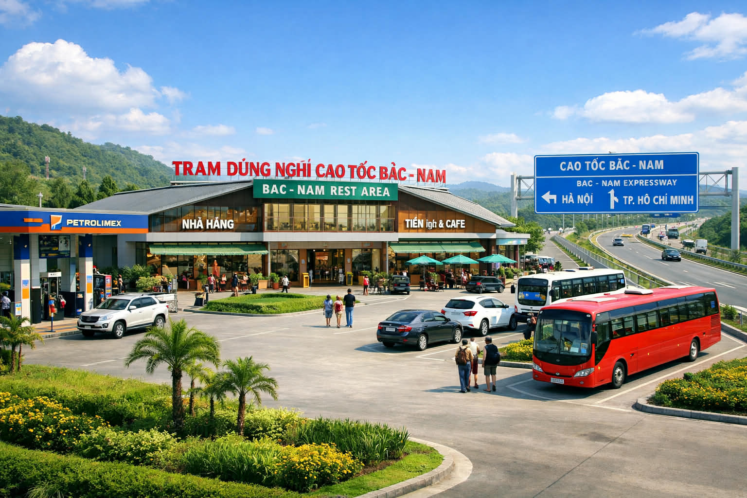 Đẩy nhanh tiến độ trạm dừng nghỉ cao tốc, kịp phục vụ người dân dịp 30/4