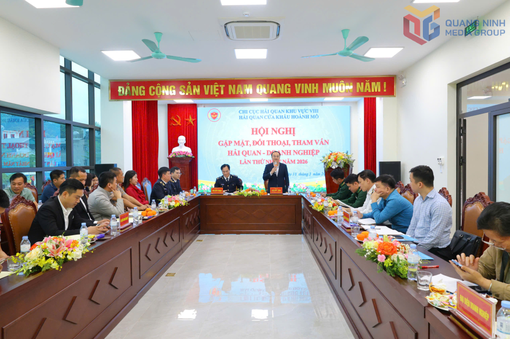 Hải quan cửa khẩu Ho&agrave;nh M&ocirc; (Chi cục Hải quan Khu vực VIII) tổ chức hội nghị tham vấn, đối thoại với doanh nghiệp th&aacute;ng 3/2026