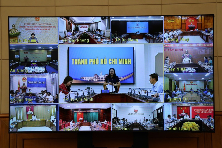 Các địa phương dự họp trực tuyến - Ảnh: VGP/Gia Huy Các địa phương dự họp trực tuyến - Ảnh: VGP/Gia Huy