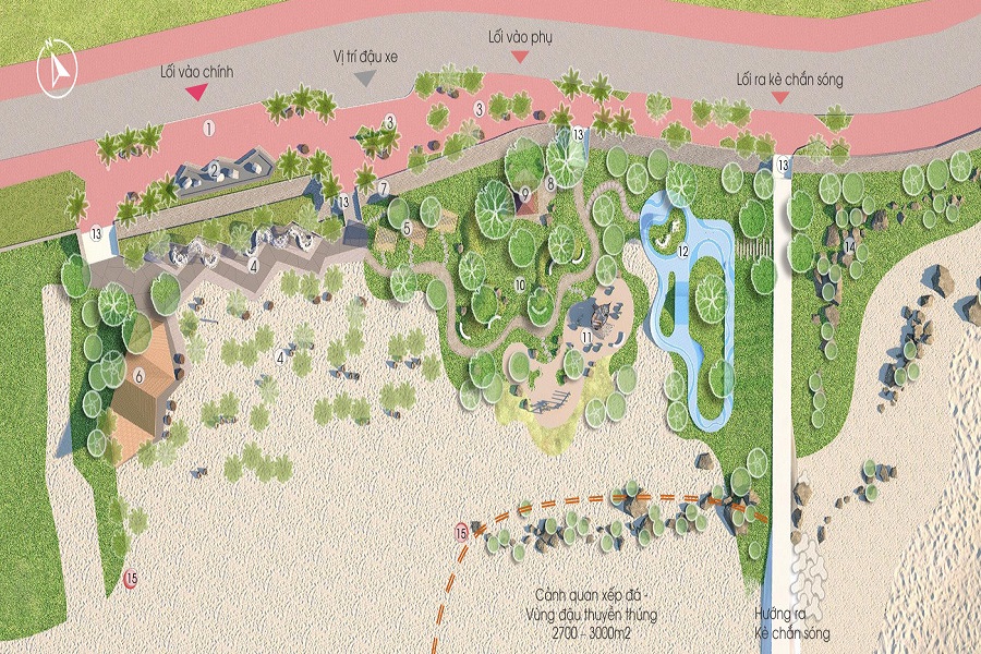 Mặt bằng cảnh quan tổng thể.