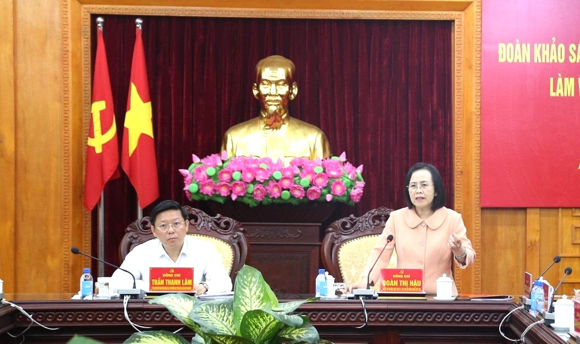 Ph&oacute; B&iacute; thư Thường trực Tỉnh ủy, Chủ tịch HĐND tỉnh Lạng Sơn Đo&agrave;n Thị Hậu