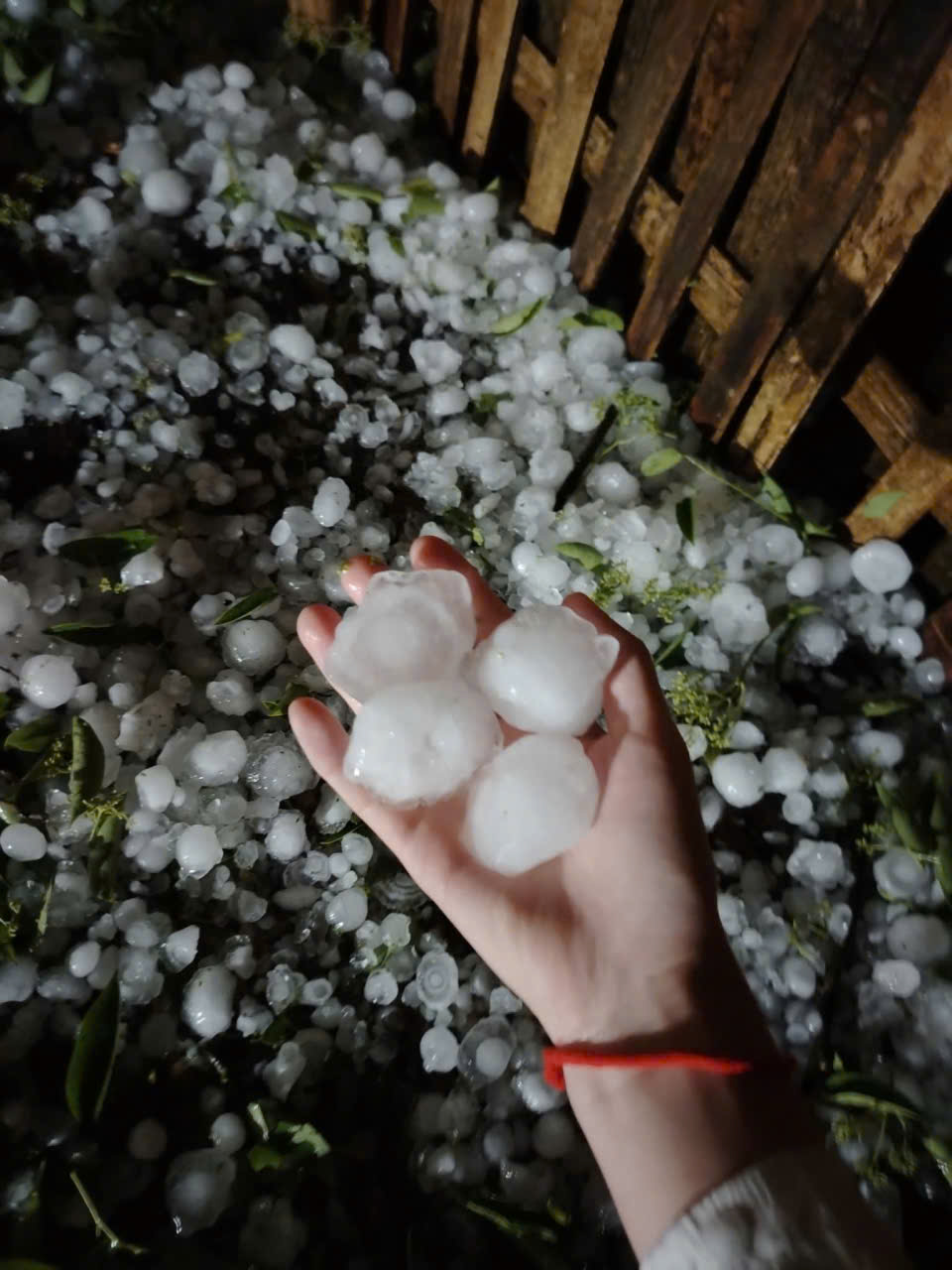 Lào Cai: Mưa đá tại xã Bắc Hà làm sập 1 nhà sàn, 4 người bị thương 