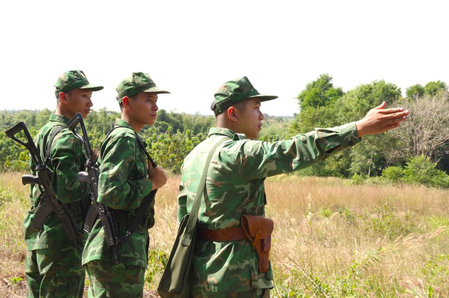 Bộ đội Bi&ecirc;n ph&ograve;ng tỉnh Đồng Nai tuần tra bảo vệ bi&ecirc;n giới.