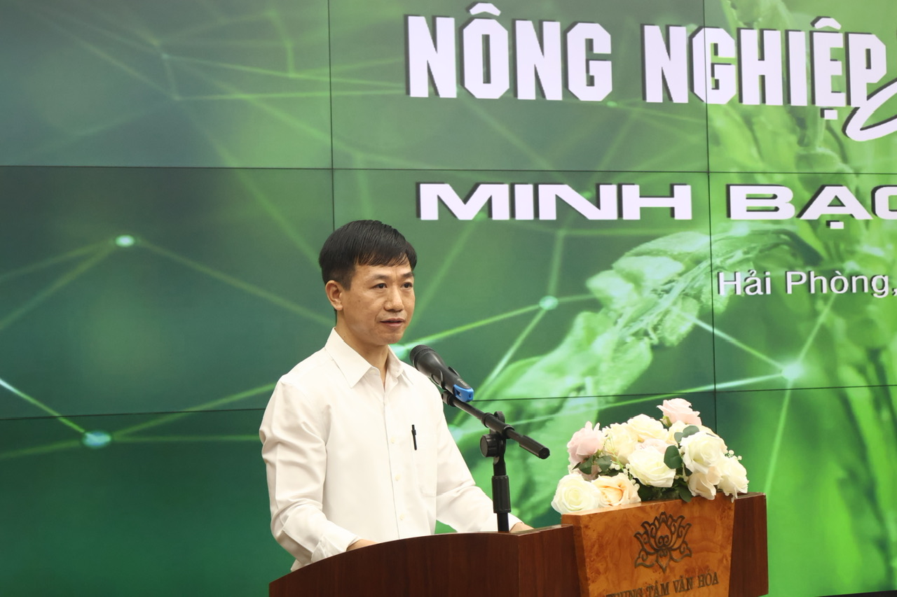 &Ocirc;ng L&ecirc; Lương Thịnh, Ph&oacute; Gi&aacute;m đốc Sở Khoa học v&agrave; C&ocirc;ng nghệ ph&aacute;t biểu khai mạc Hội thảo.